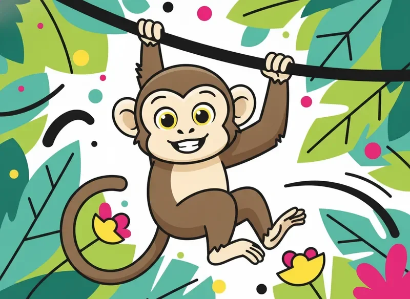 Playful capuchin monkey