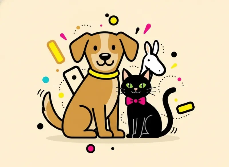 Friendly dog and playful cat — two beloved members of the MixZoo cast